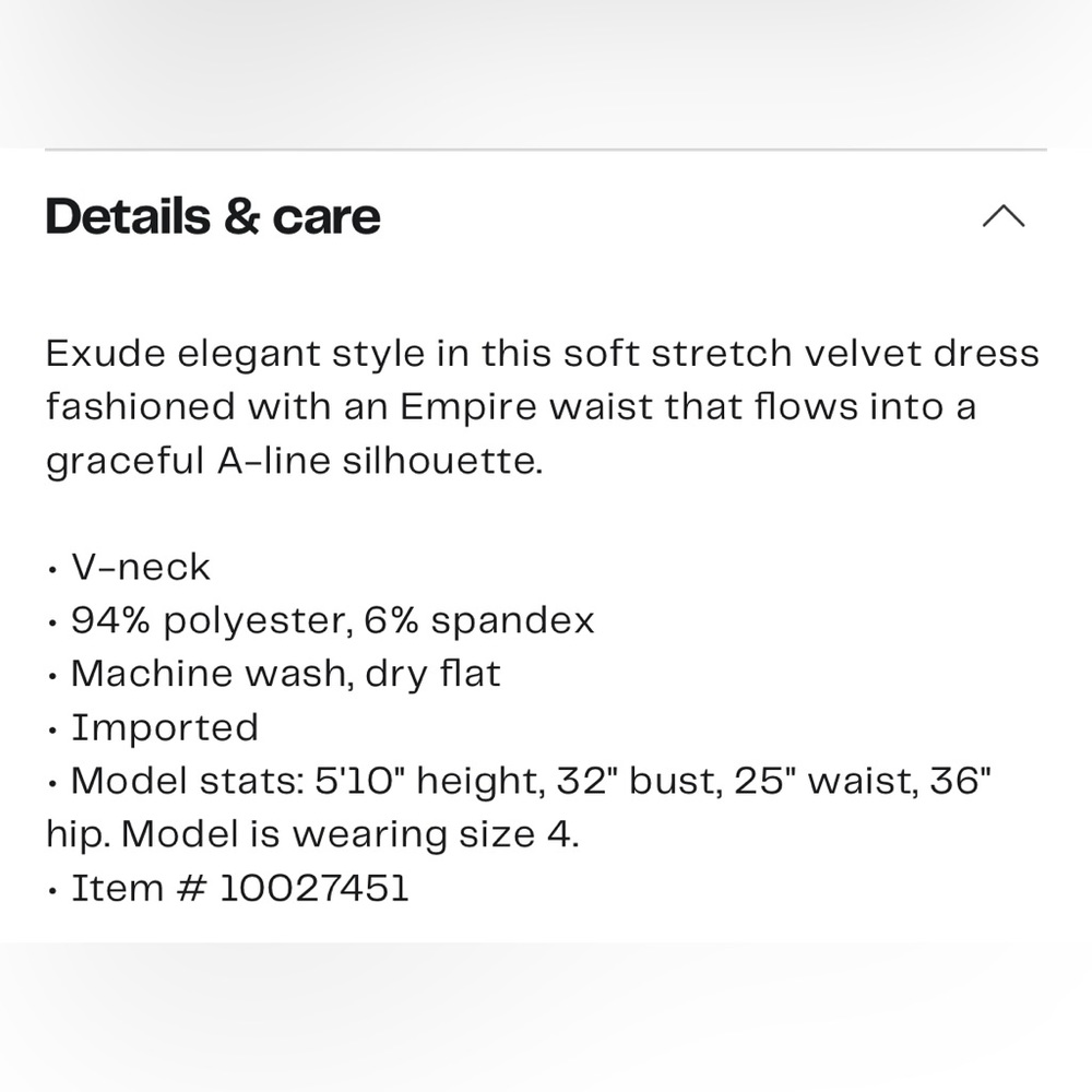 NWT Taylor Stretch Velvet A Line Dress - Picture 4 of 4